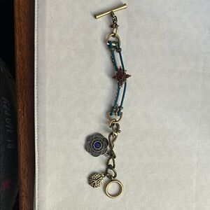 Lucky Brand Blue and Gold Charm Bracelet